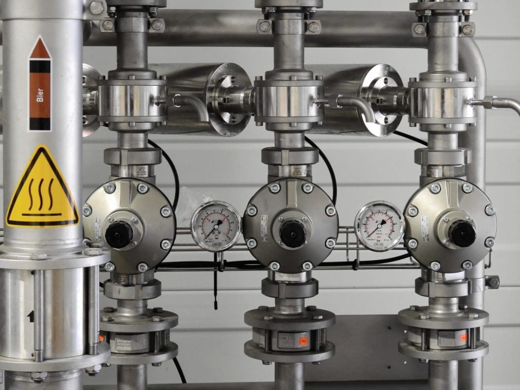 Hazards of High Pressure Steam Sign on Pipes