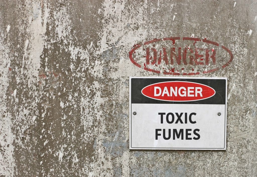 Chemical Exposure Prevention Sign - Danger Toxic Fumes
