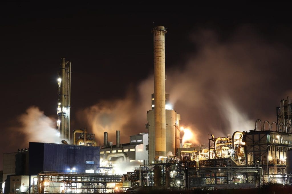 Gas Line Leak Repair Cost on Refinery Buildings and Steam