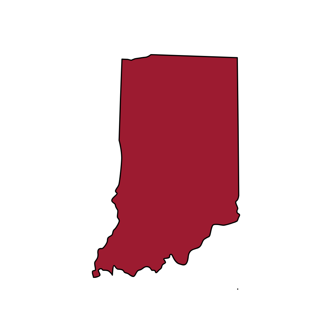 Indiana service area map