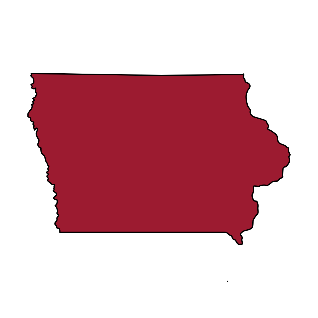 Iowa service area map