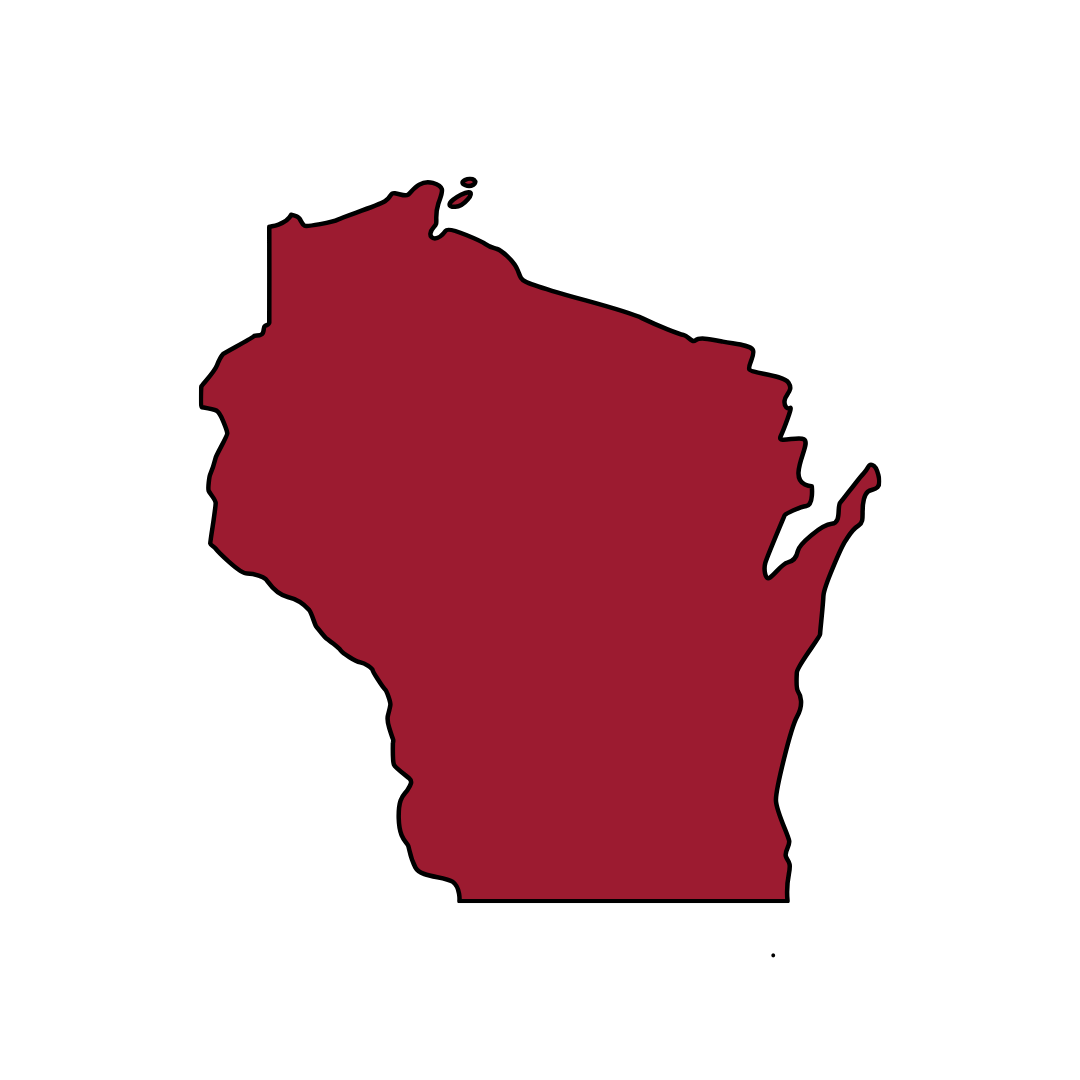 Wisconsin service area map