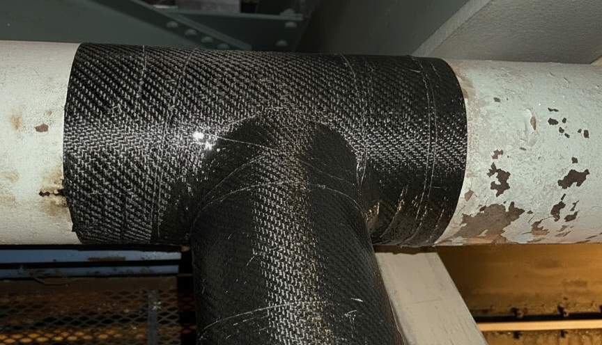 Pipe after composite repair
