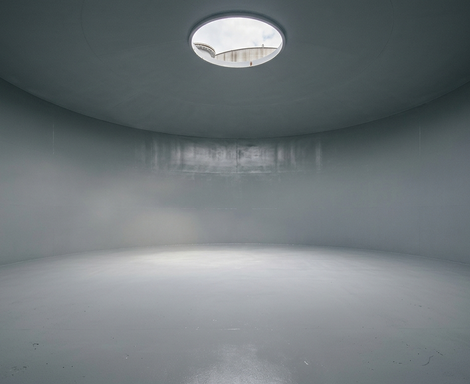 NSF-61 certified coating application inside potable water tank system
