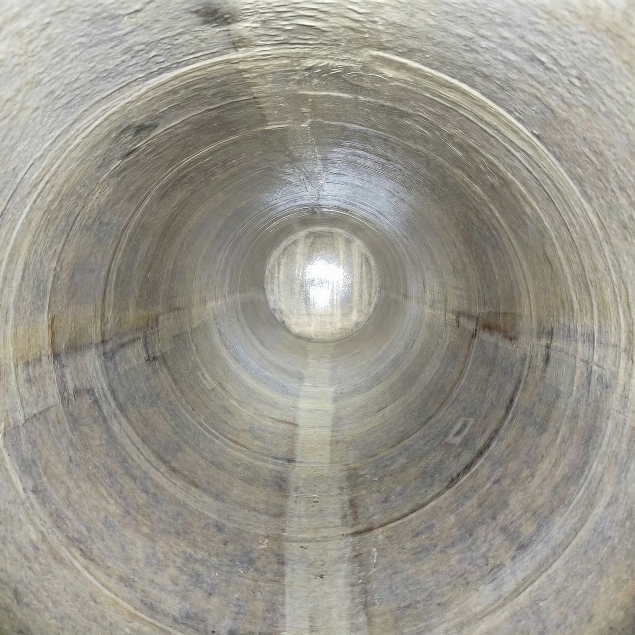 Finished FRP lining inside over-the-road tanker after repair