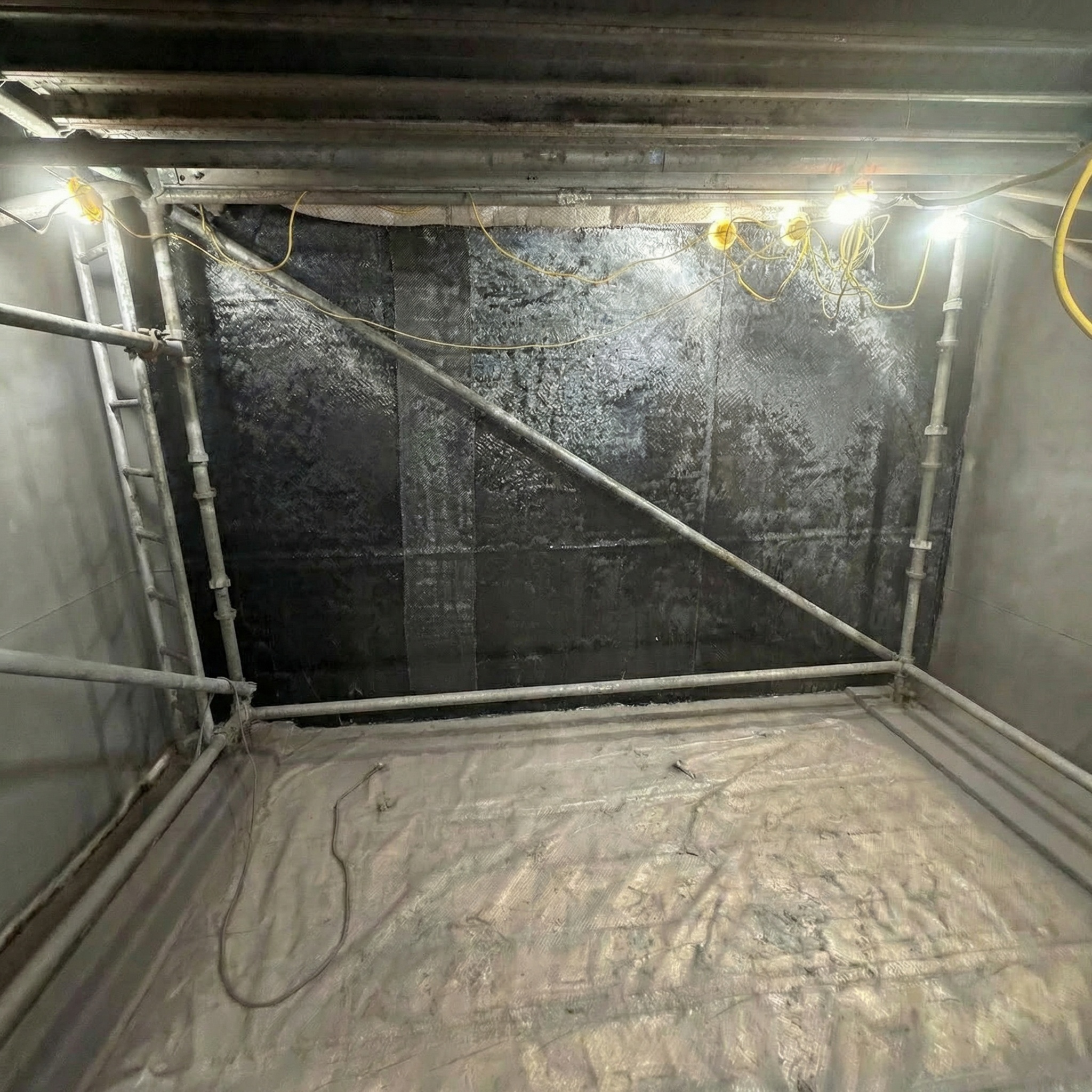 Baghouse after composite rehabilitation and sealing
