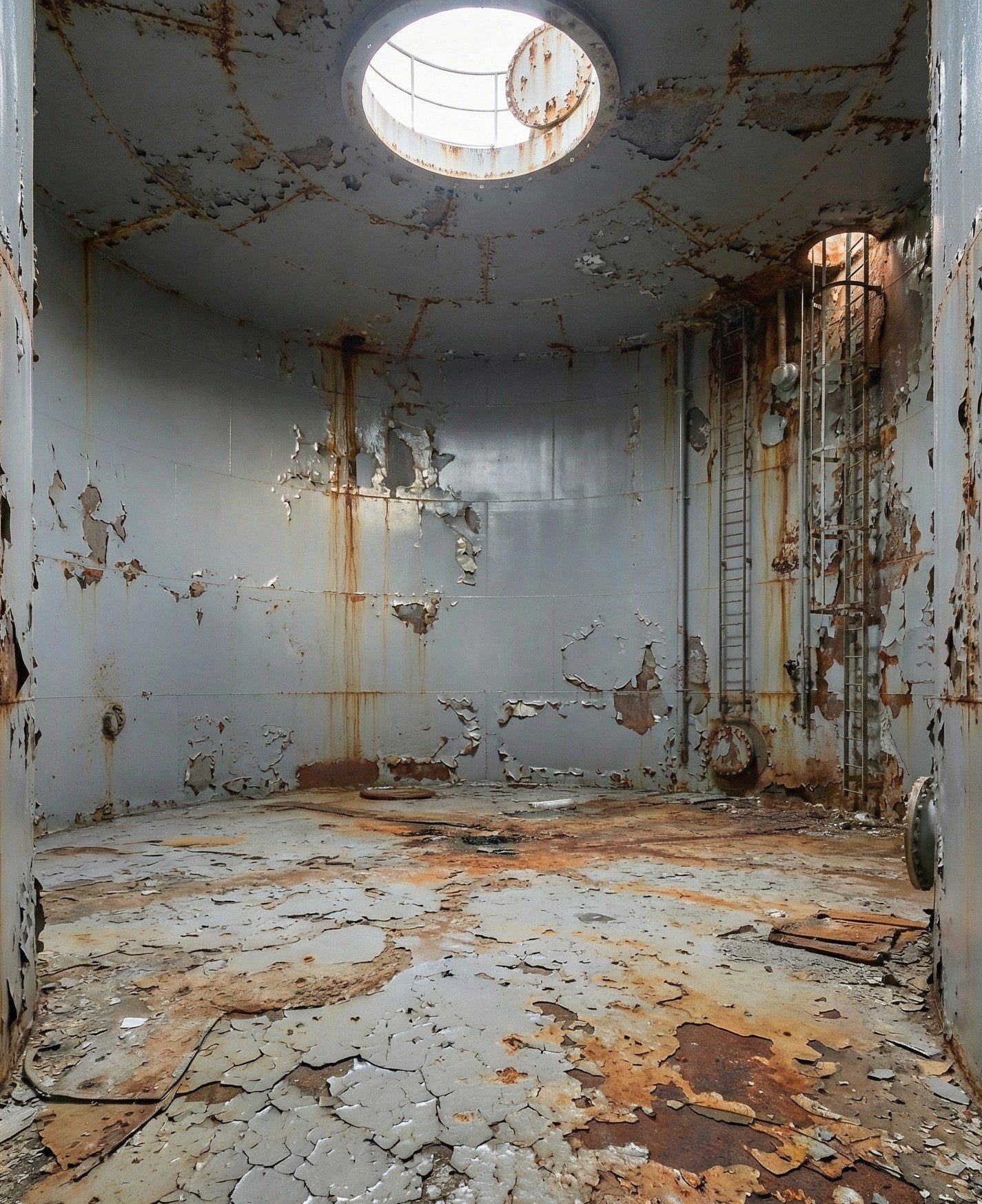 Before chemical resistant tank lining showing deterioration