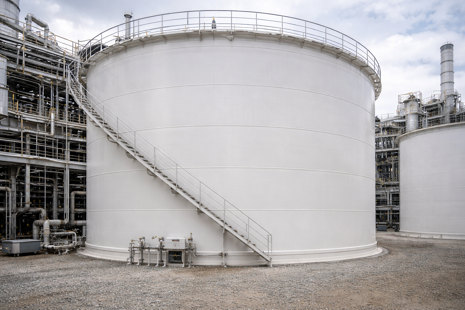 Industrial potable water storage tank with NSF-61 coating system