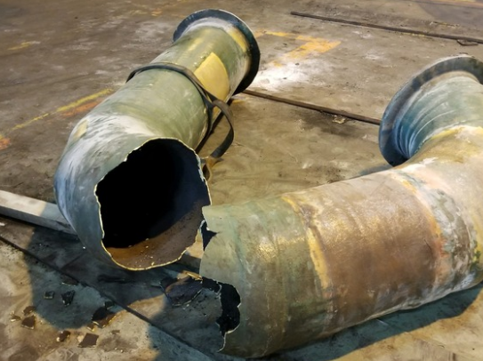 Tub entry fume exhaust system before FRP rehabilitation